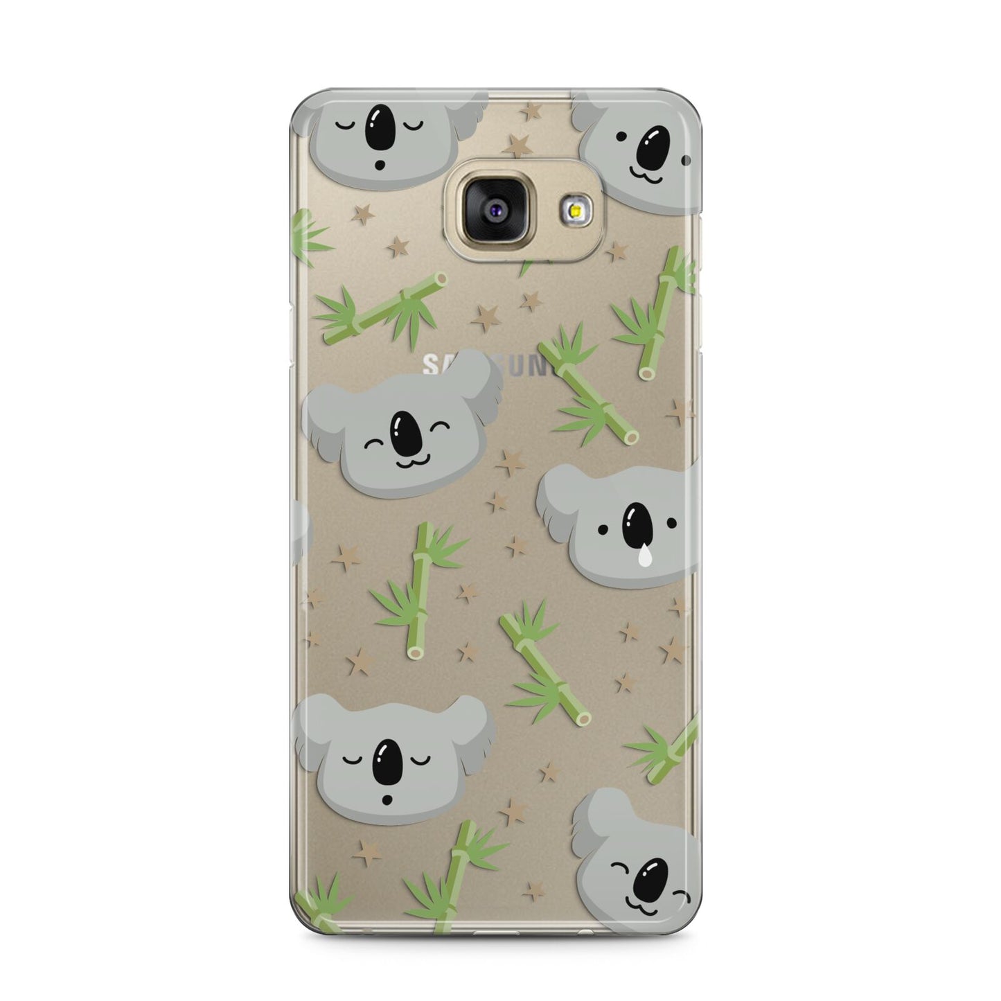 Koala Faces with Transparent Background Samsung Galaxy A5 2016 Case on gold phone
