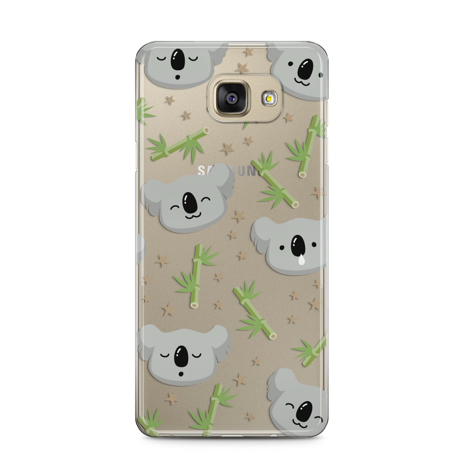 Koala Faces with Transparent Background Samsung Galaxy A5 2016 Case on gold phone