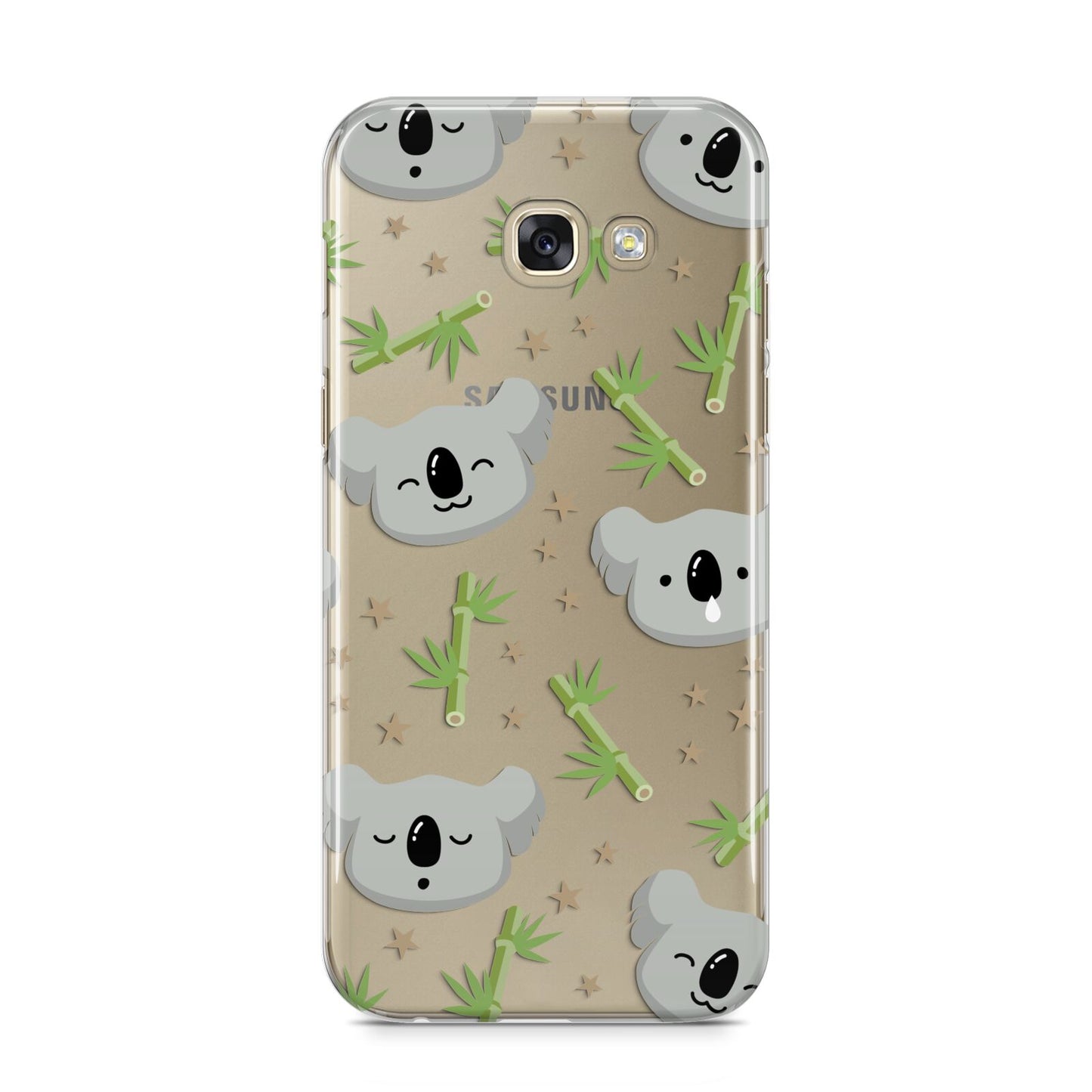 Koala Faces with Transparent Background Samsung Galaxy A5 2017 Case on gold phone