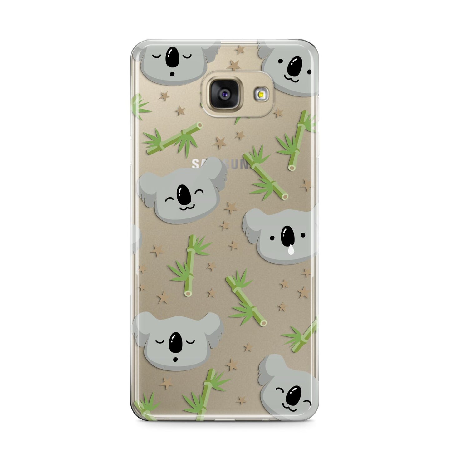 Koala Faces with Transparent Background Samsung Galaxy A9 2016 Case on gold phone