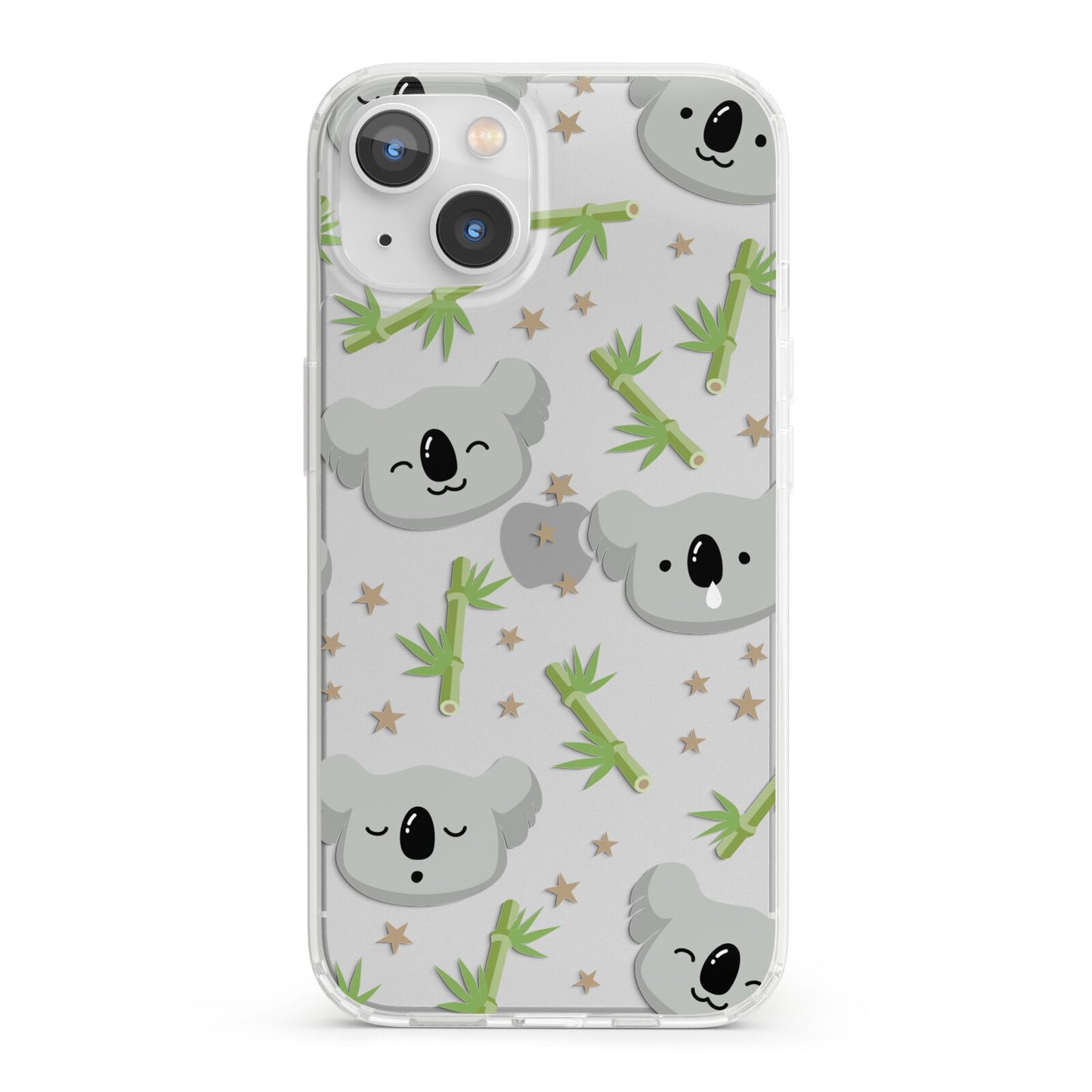 Koala Faces with Transparent Background iPhone 13 Clear Bumper Case