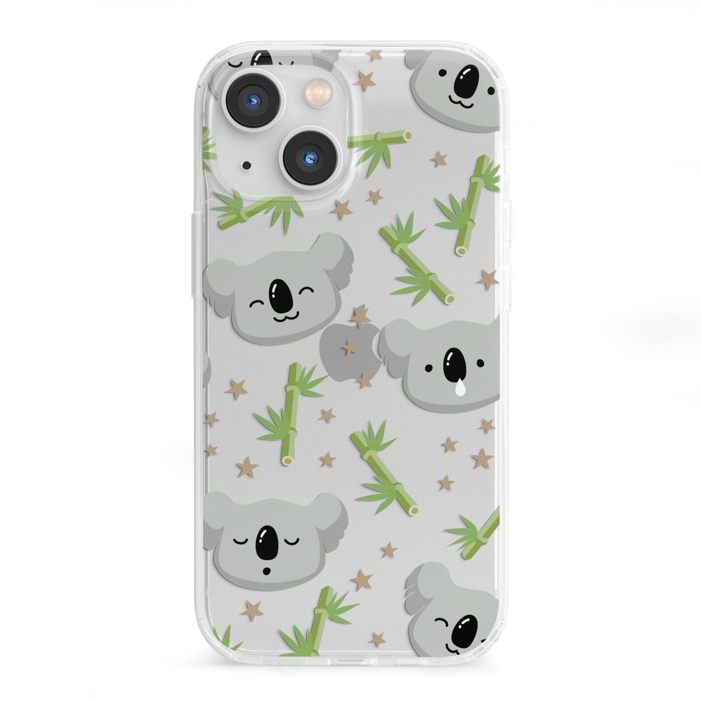 Koala Faces with Transparent Background iPhone 13 Mini Clear Bumper Case