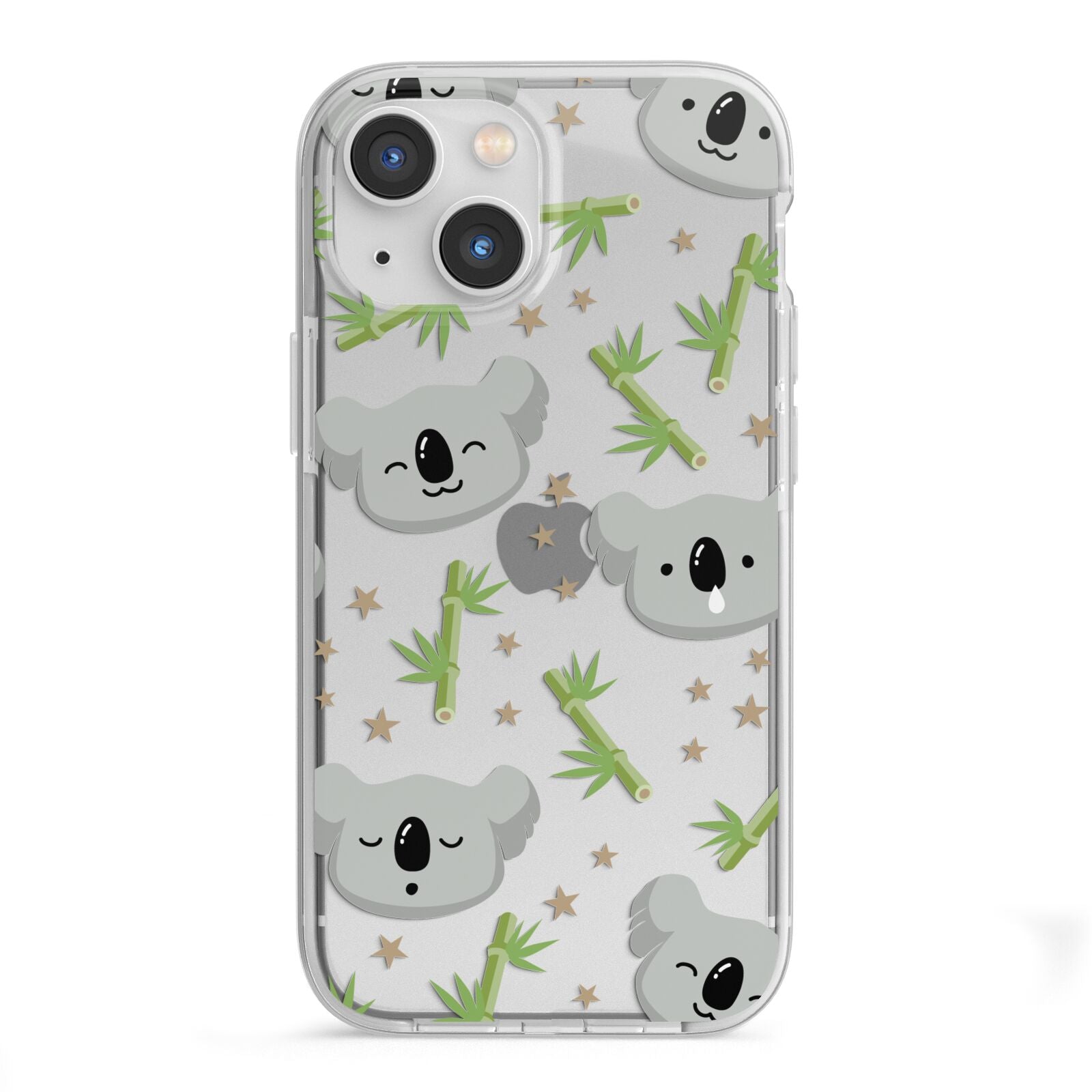 Koala Faces with Transparent Background iPhone 13 Mini TPU Impact Case with White Edges