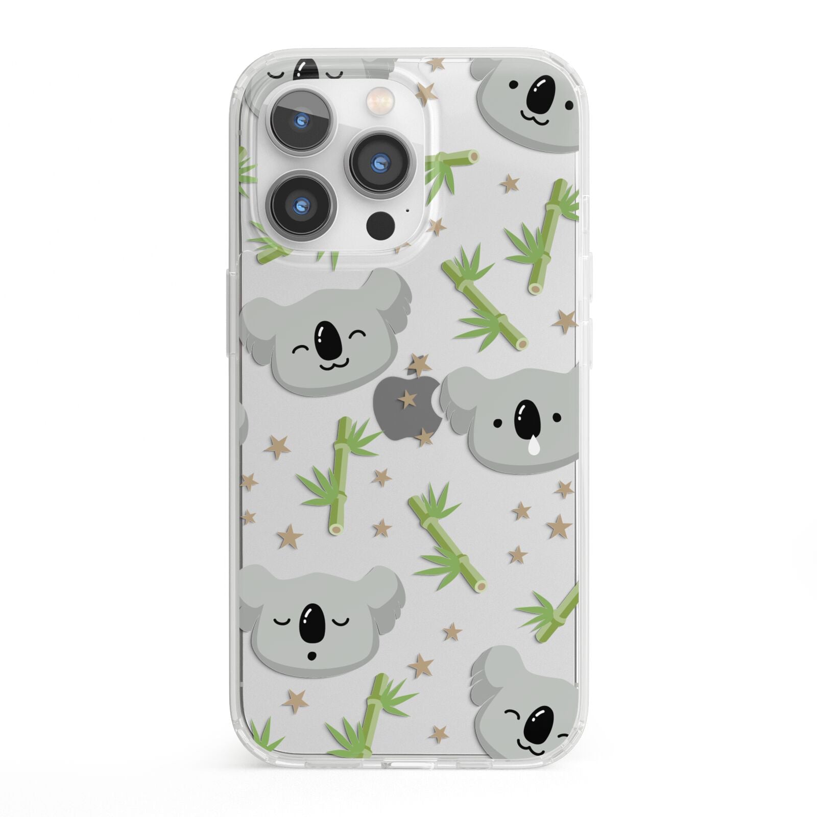 Koala Faces with Transparent Background iPhone 13 Pro Clear Bumper Case
