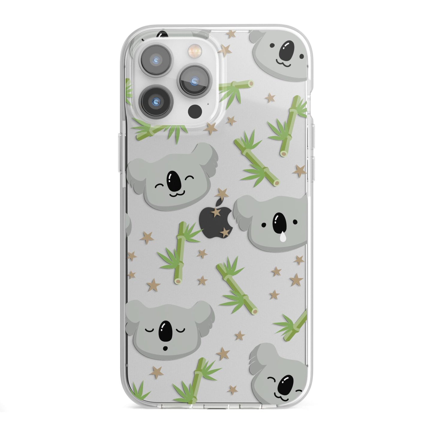 Koala Faces with Transparent Background iPhone 13 Pro Max TPU Impact Case with White Edges