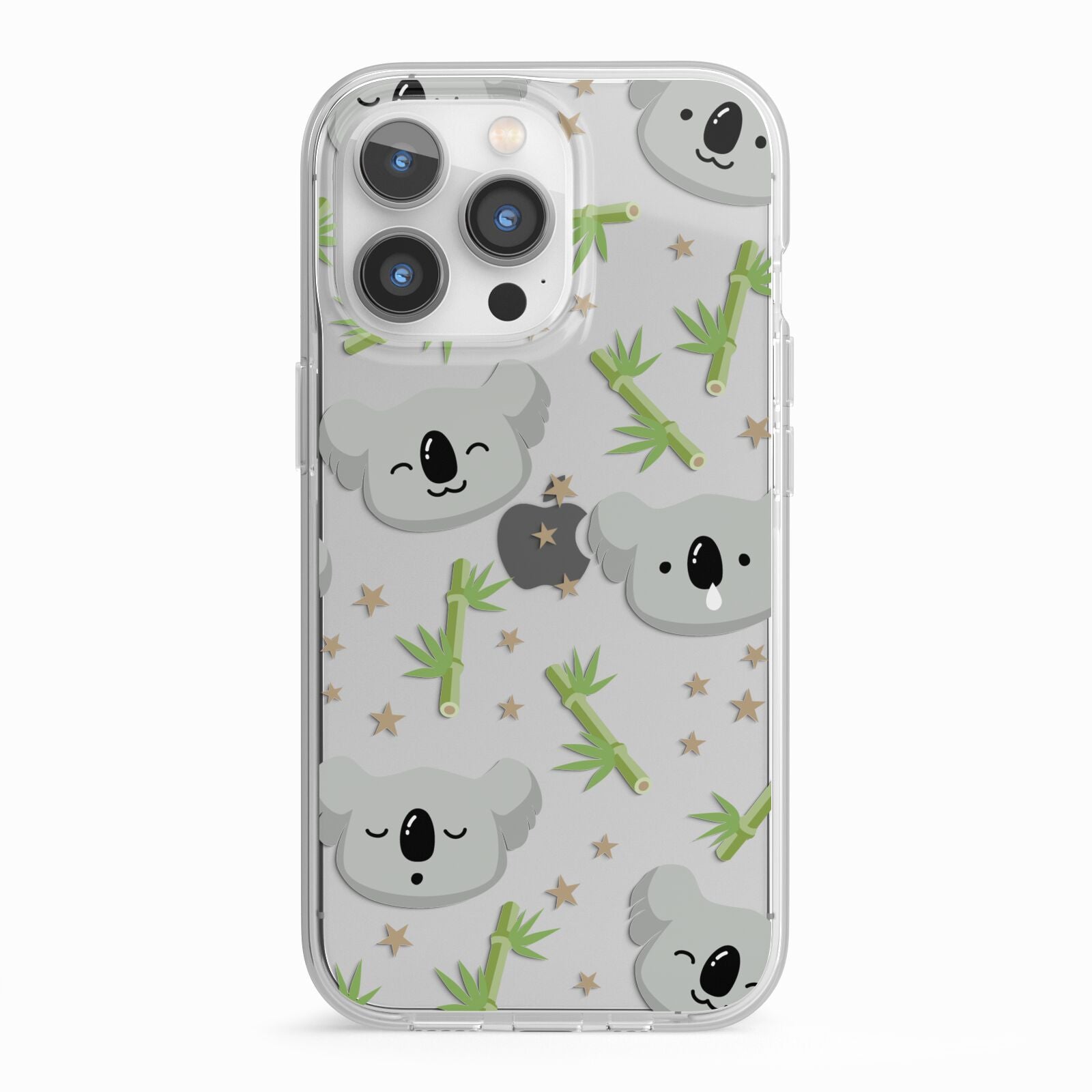 Koala Faces with Transparent Background iPhone 13 Pro TPU Impact Case with White Edges