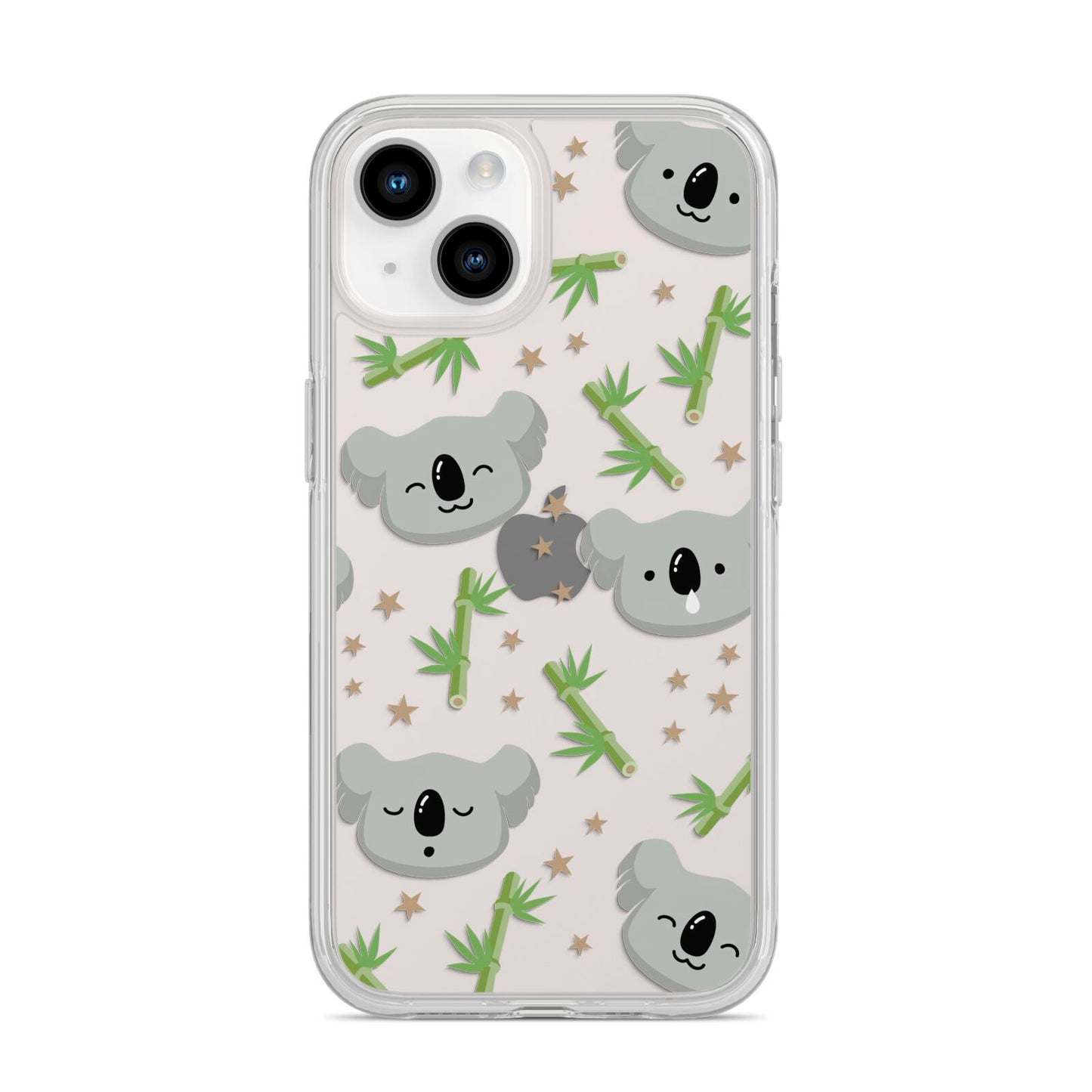 Koala Faces with Transparent Background iPhone 14 Clear Tough Case Starlight