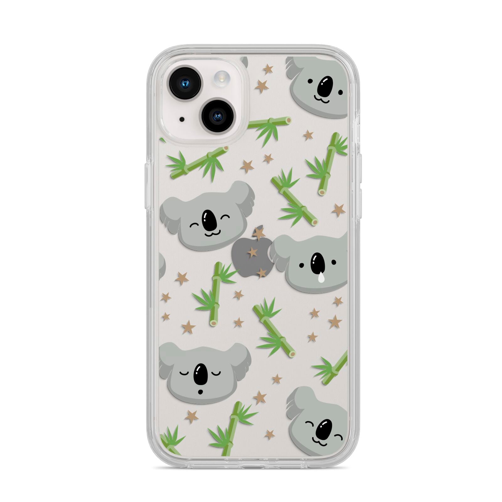 Koala Faces with Transparent Background iPhone 14 Plus Clear Tough Case Starlight