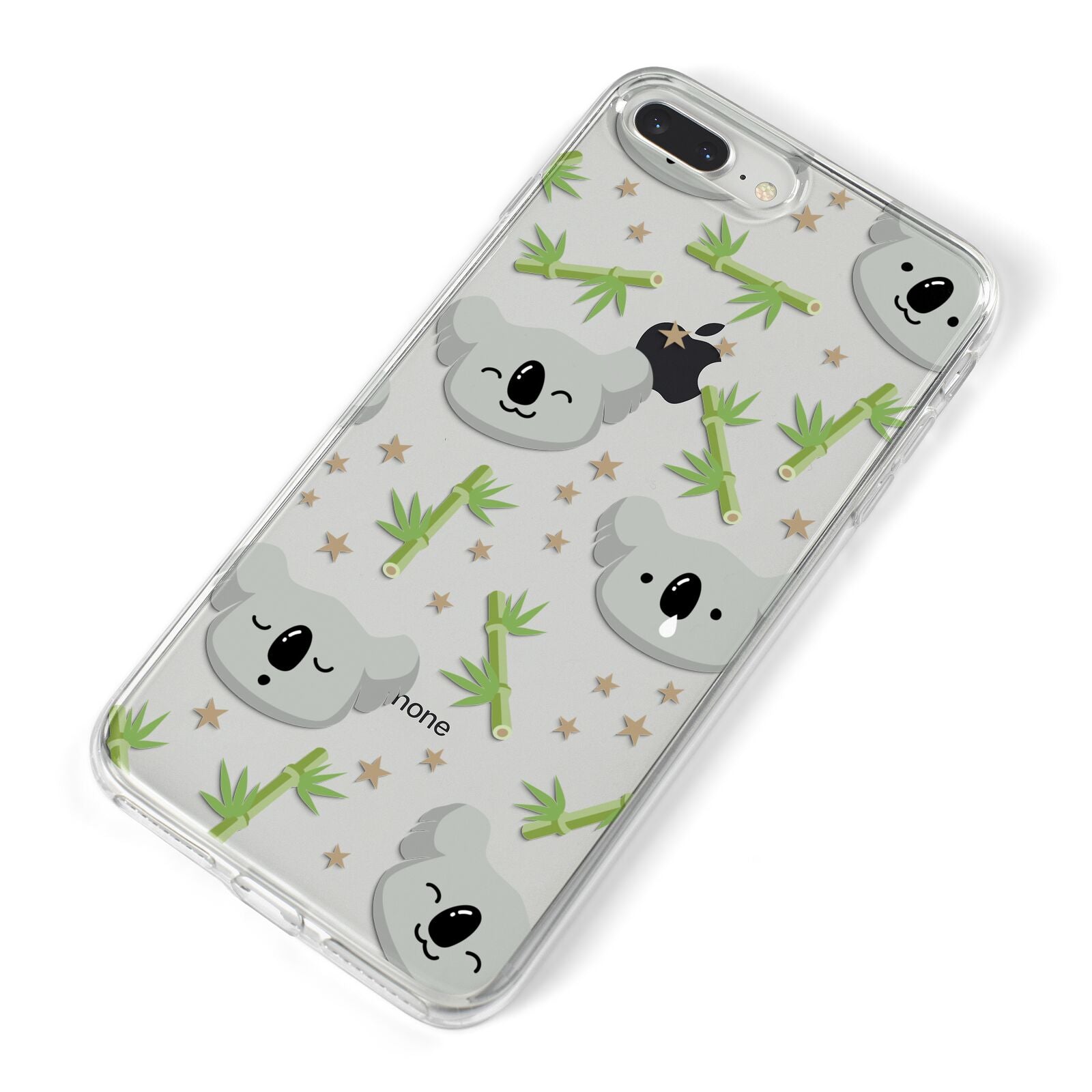 Koala Faces with Transparent Background iPhone 8 Plus Bumper Case on Silver iPhone Alternative Image