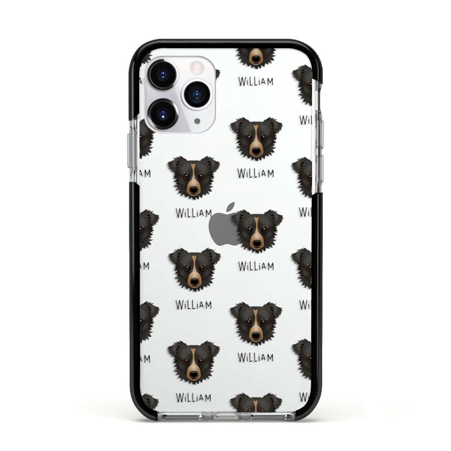 Kokoni Icon with Name Apple iPhone 11 Pro in Silver with Black Impact Case
