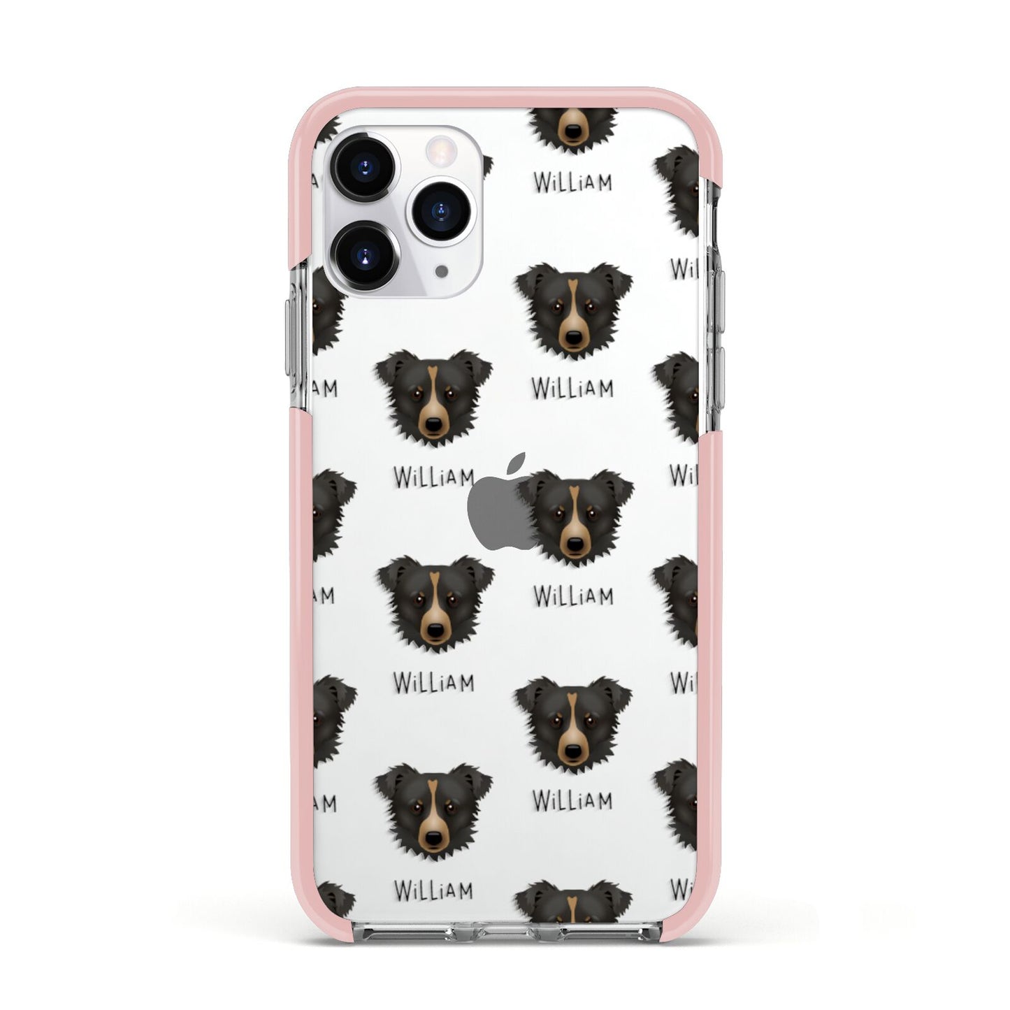 Kokoni Icon with Name Apple iPhone 11 Pro in Silver with Pink Impact Case