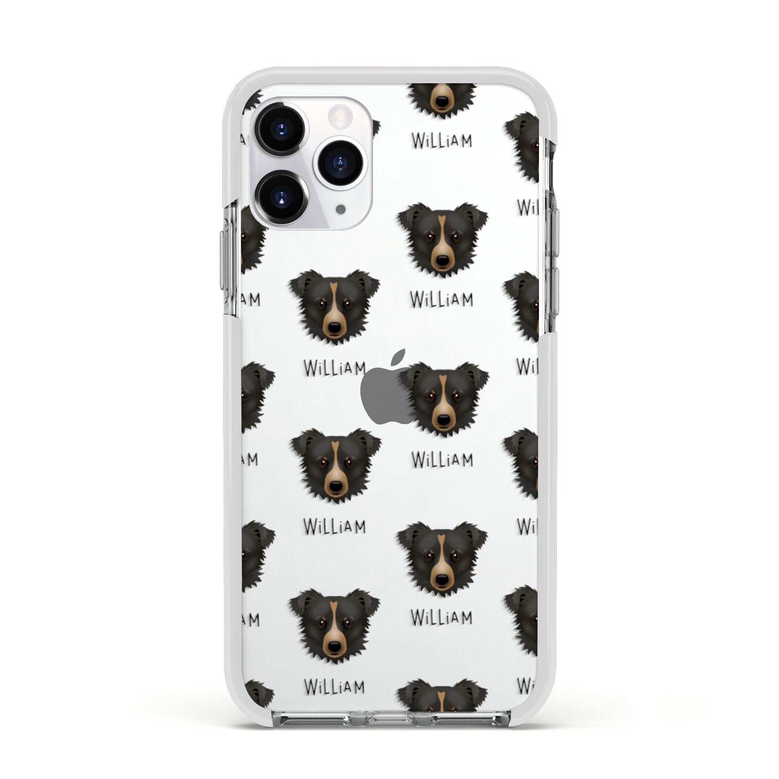 Kokoni Icon with Name Apple iPhone 11 Pro in Silver with White Impact Case