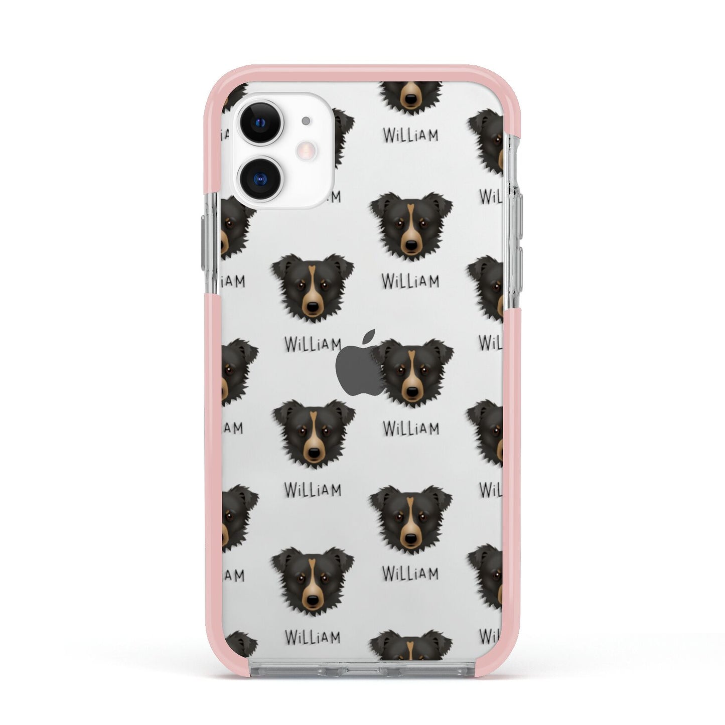 Kokoni Icon with Name Apple iPhone 11 in White with Pink Impact Case