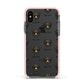 Kokoni Icon with Name Apple iPhone Xs Impact Case Pink Edge on Black Phone