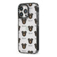Kokoni Icon with Name iPhone 13 Pro Black Impact Case Side Angle on Silver phone