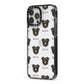 Kokoni Icon with Name iPhone 13 Pro Max Black Impact Case Side Angle on Silver phone