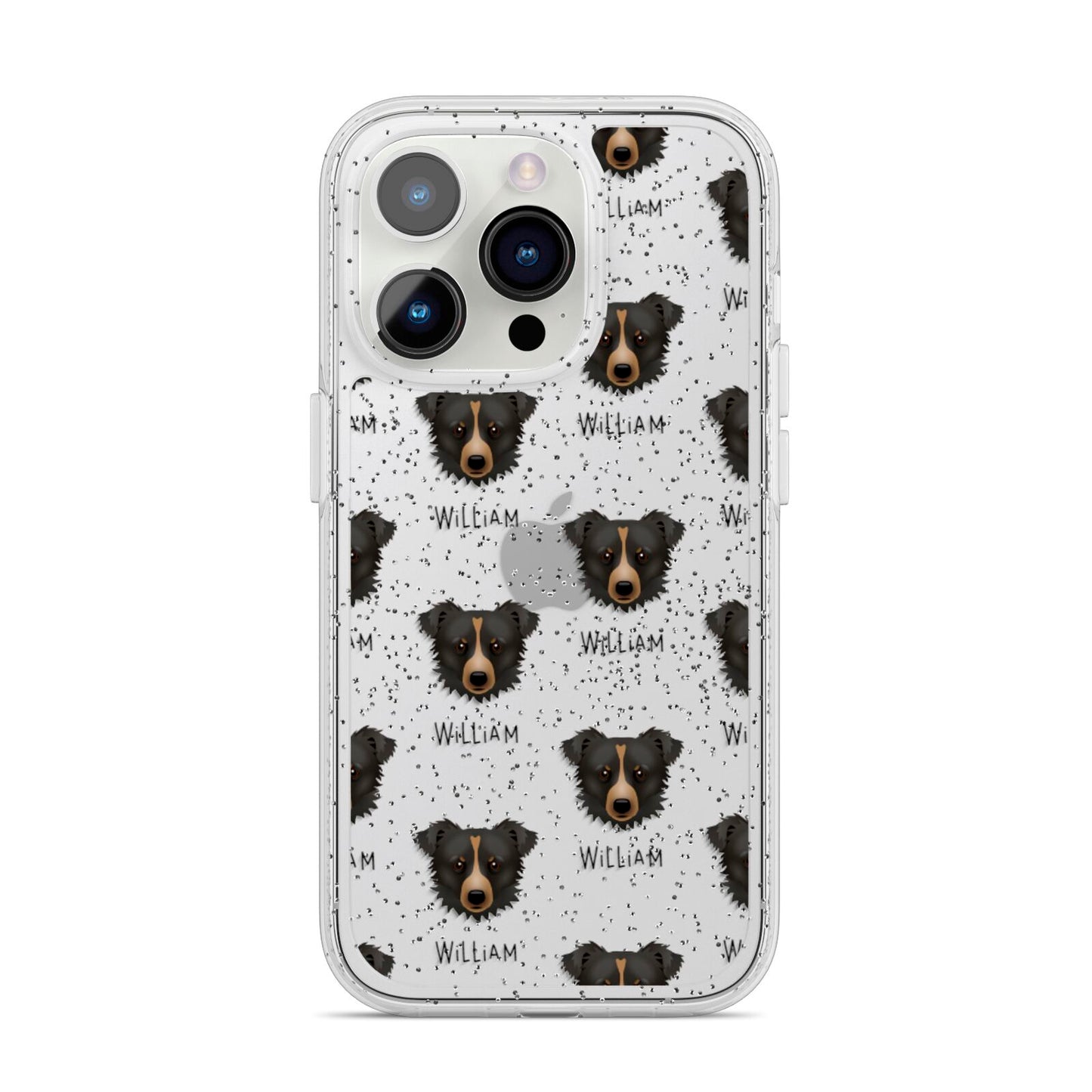 Kokoni Icon with Name iPhone 14 Pro Glitter Tough Case Silver