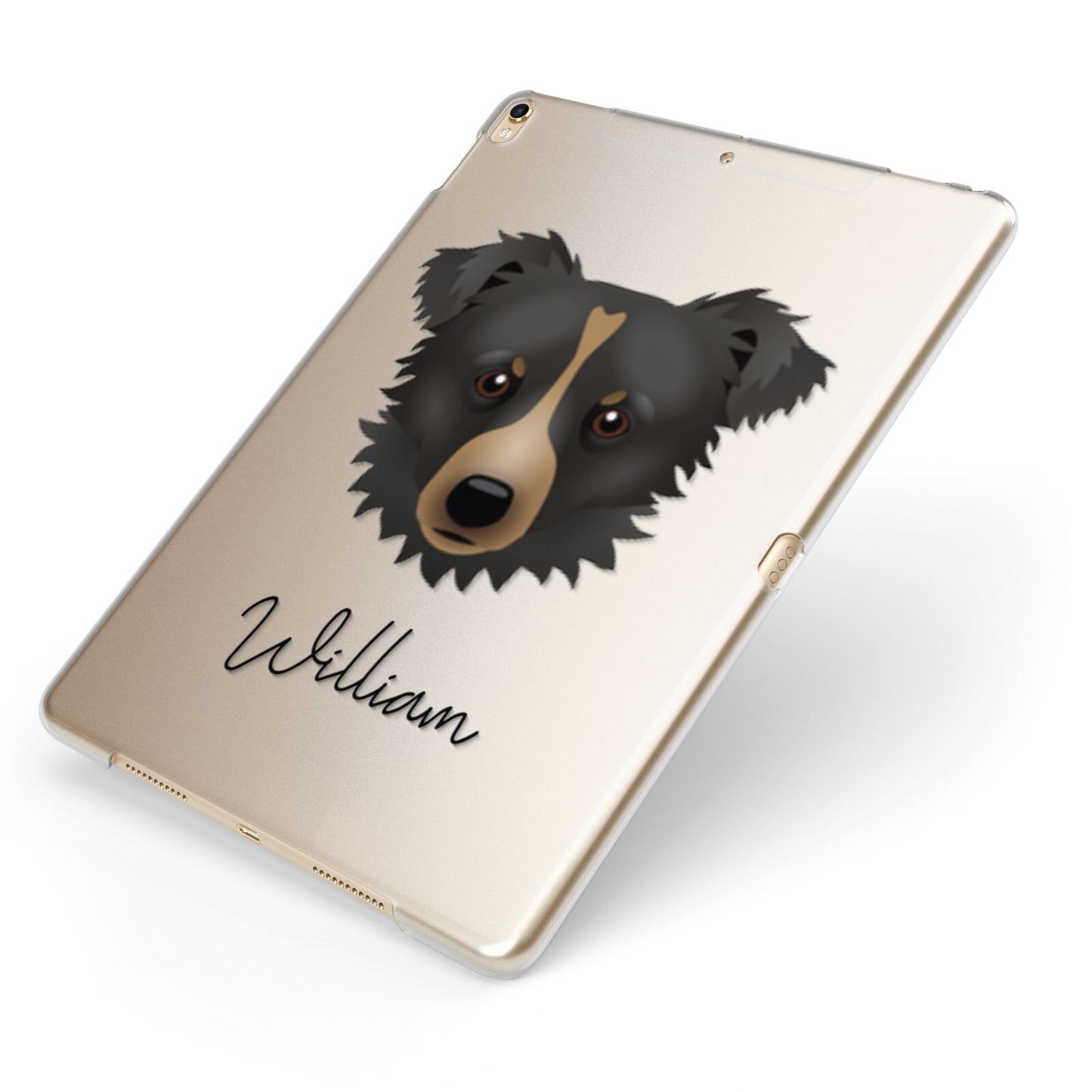 Kokoni Personalised Apple iPad Case on Gold iPad Side View