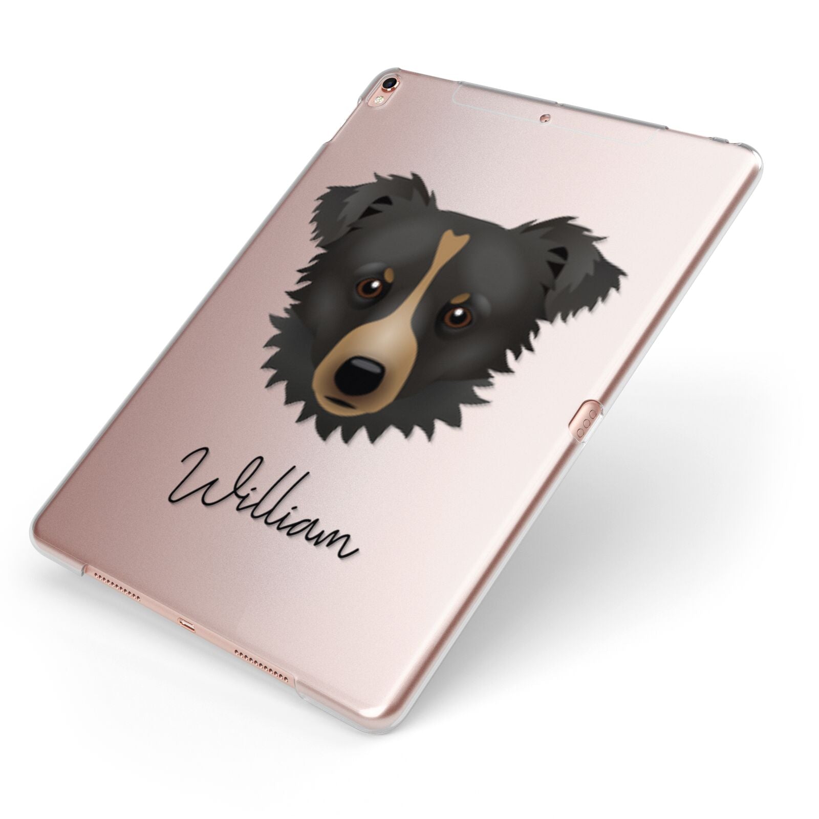 Kokoni Personalised Apple iPad Case on Rose Gold iPad Side View