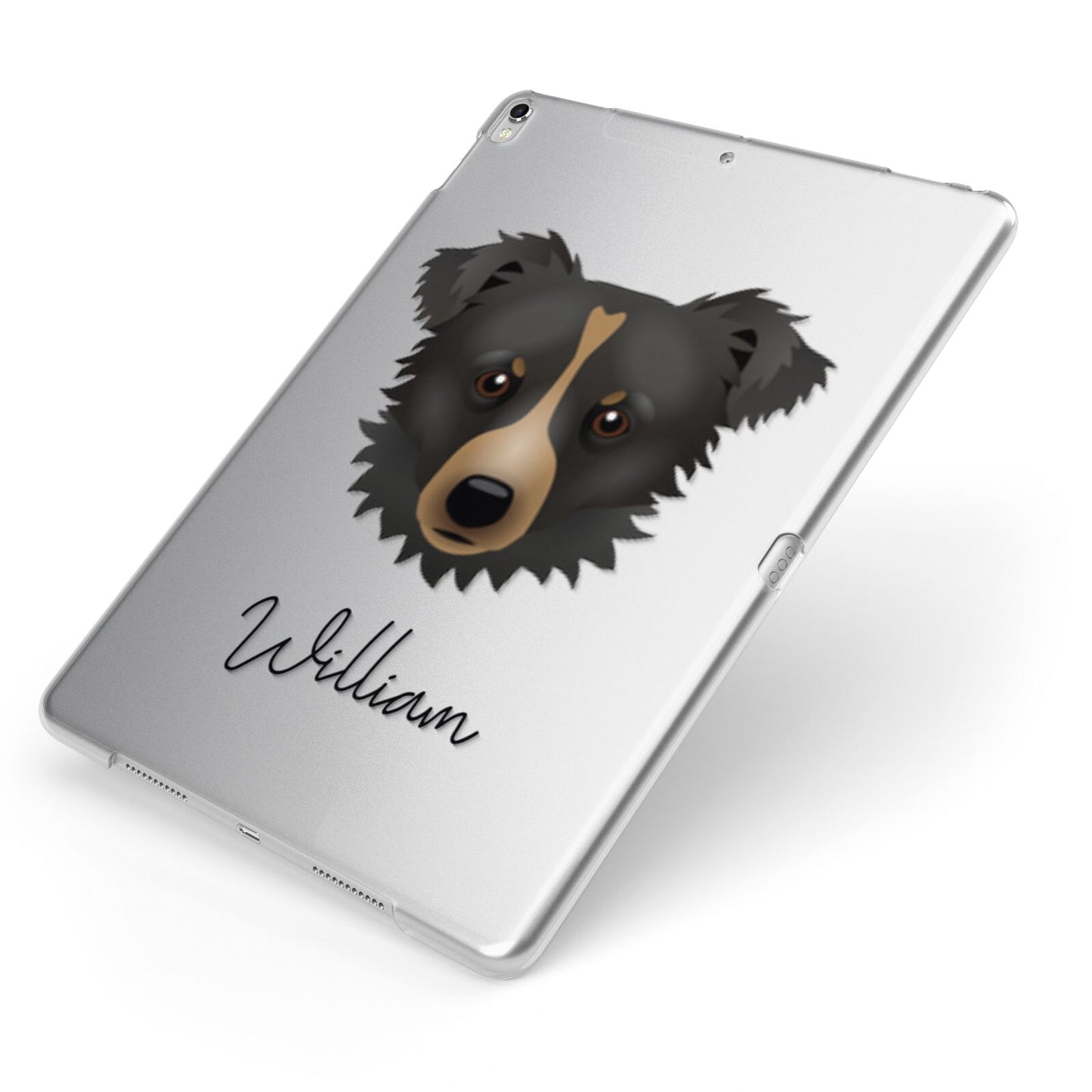 Kokoni Personalised Apple iPad Case on Silver iPad Side View