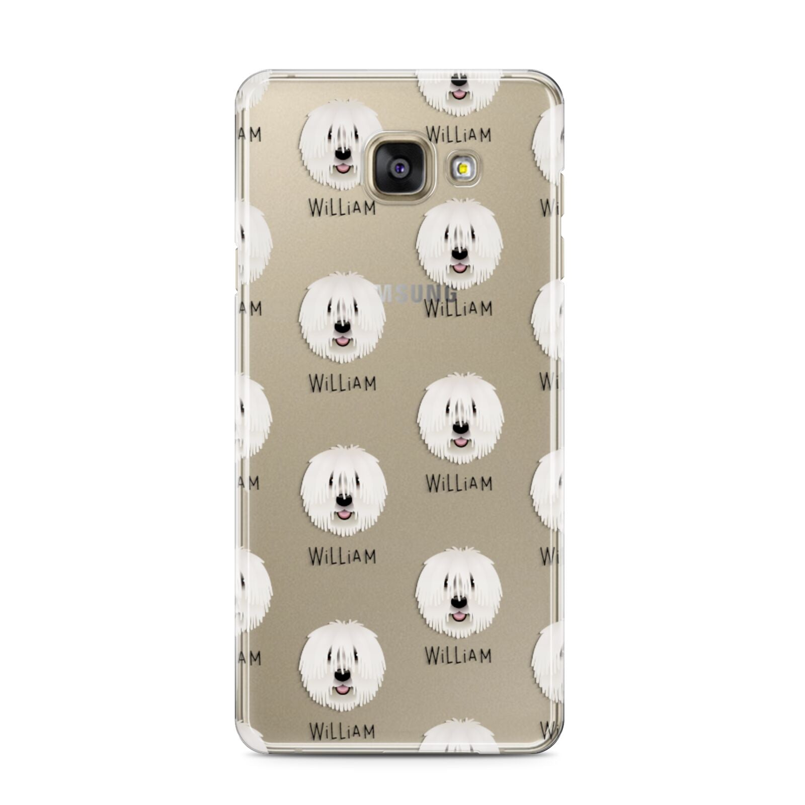 Komondor Icon with Name Samsung Galaxy A3 2016 Case on gold phone