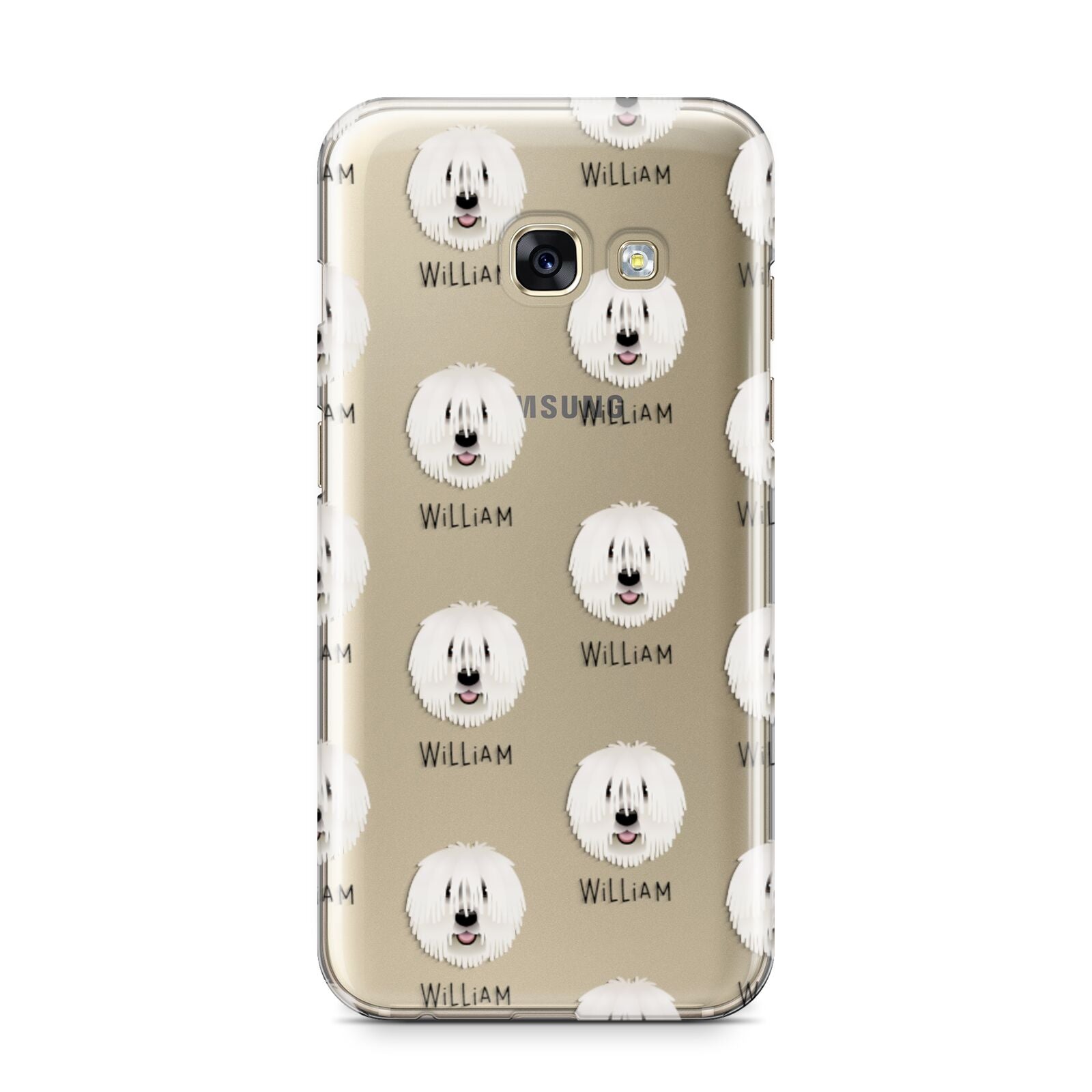 Komondor Icon with Name Samsung Galaxy A3 2017 Case on gold phone
