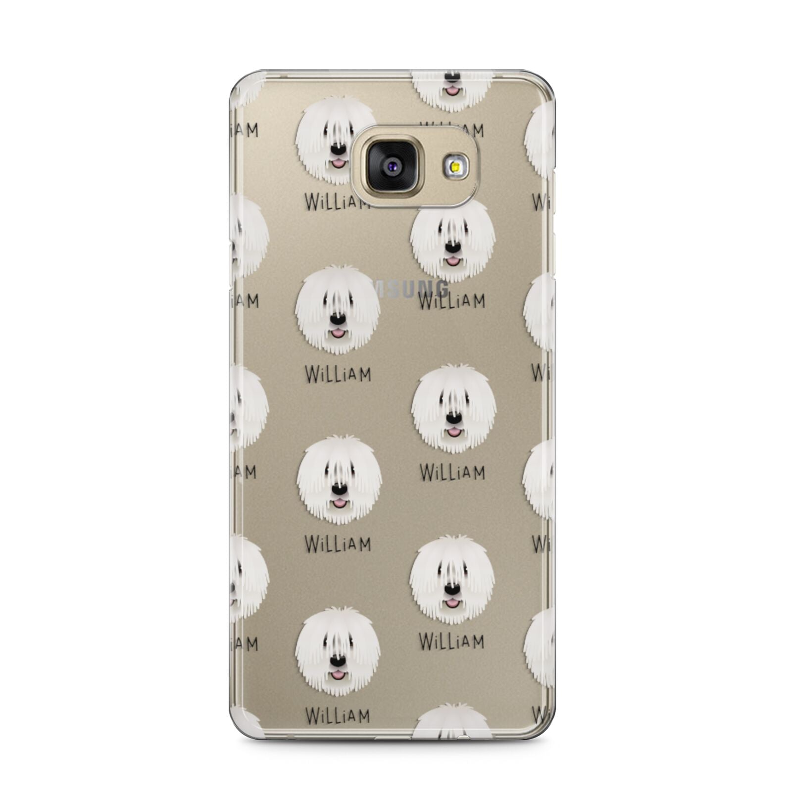 Komondor Icon with Name Samsung Galaxy A5 2016 Case on gold phone