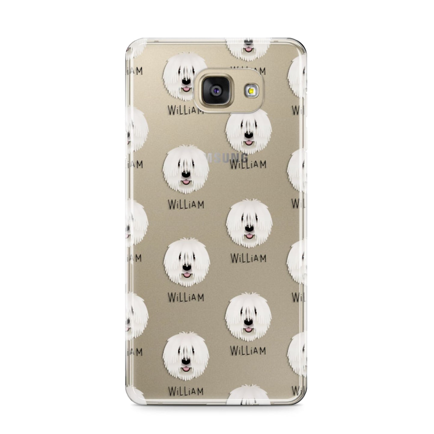 Komondor Icon with Name Samsung Galaxy A9 2016 Case on gold phone