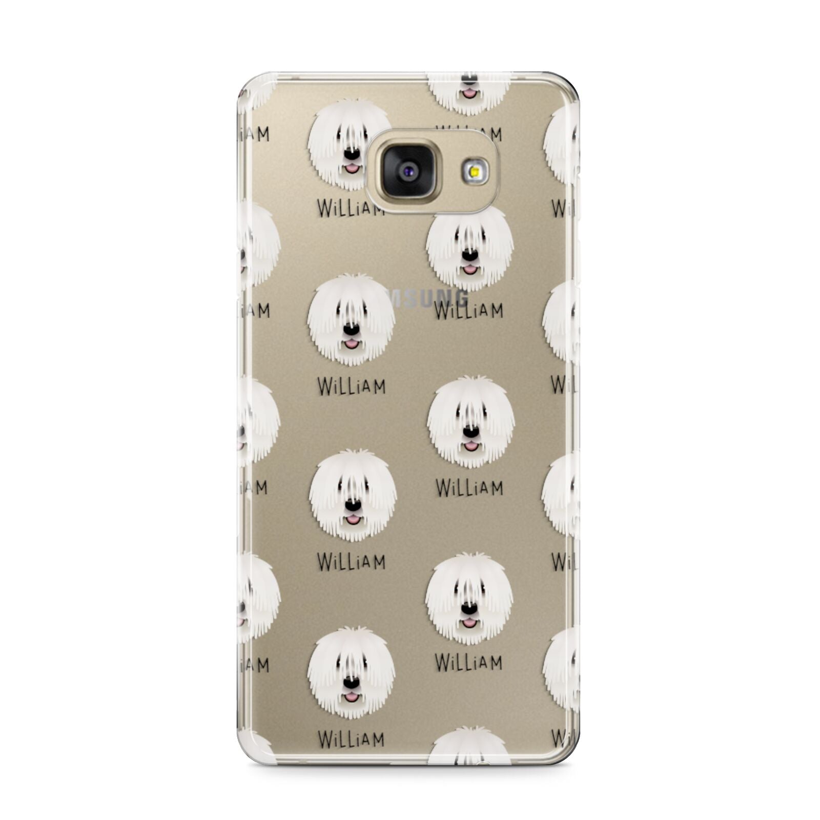 Komondor Icon with Name Samsung Galaxy A9 2016 Case on gold phone