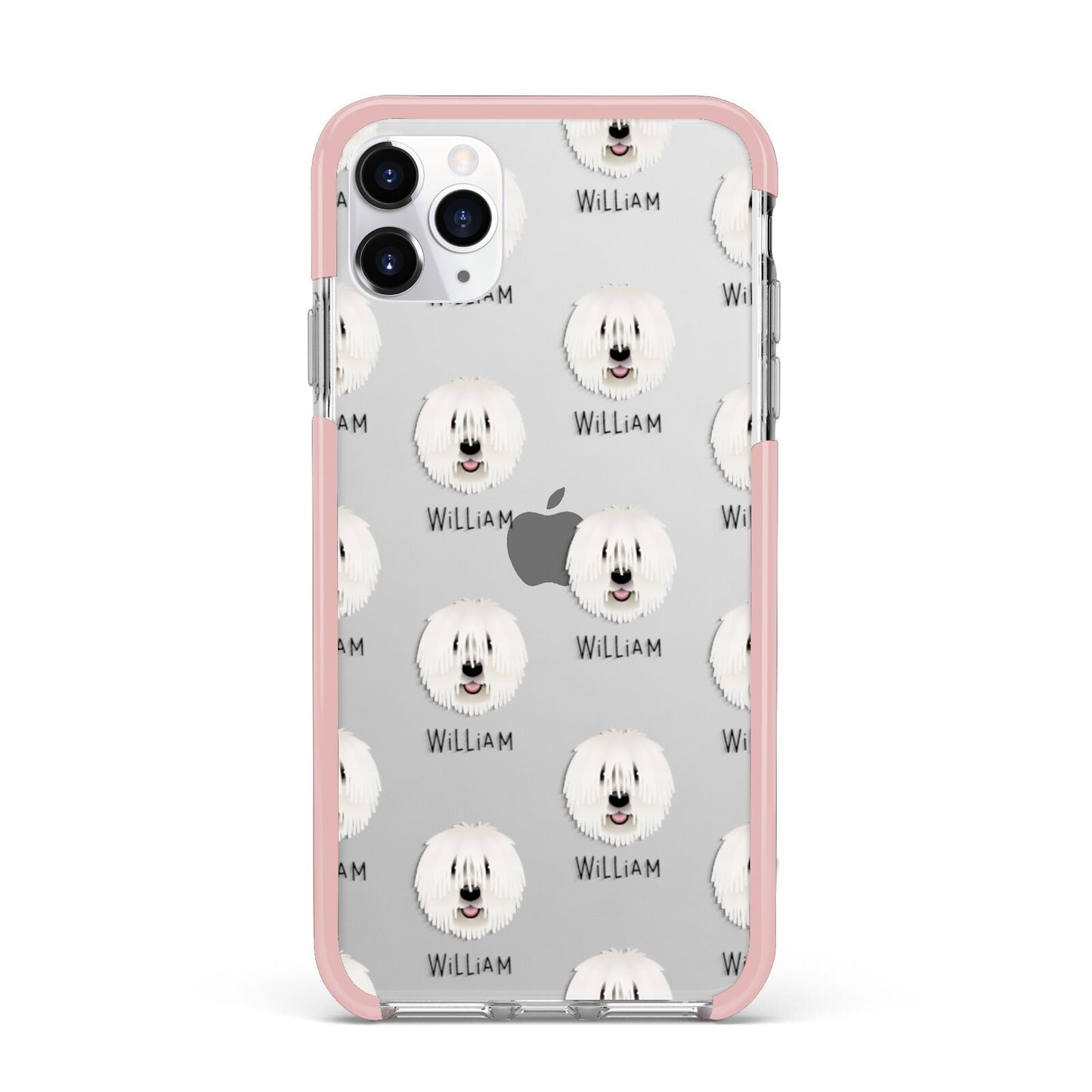 Komondor Icon with Name iPhone 11 Pro Max Impact Pink Edge Case