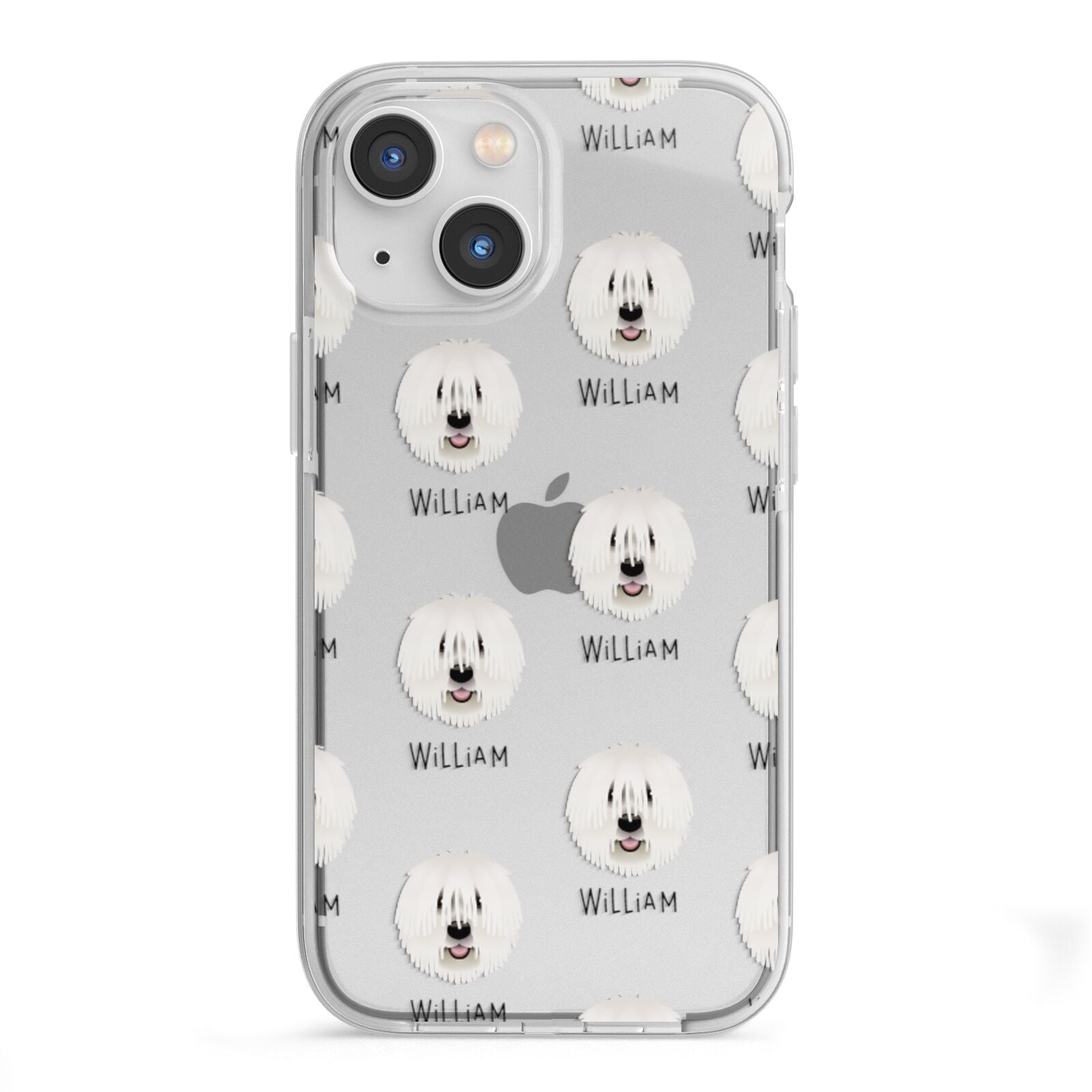 Komondor Icon with Name iPhone 13 Mini TPU Impact Case with White Edges