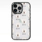 Komondor Icon with Name iPhone 13 Pro Black Impact Case on Silver phone
