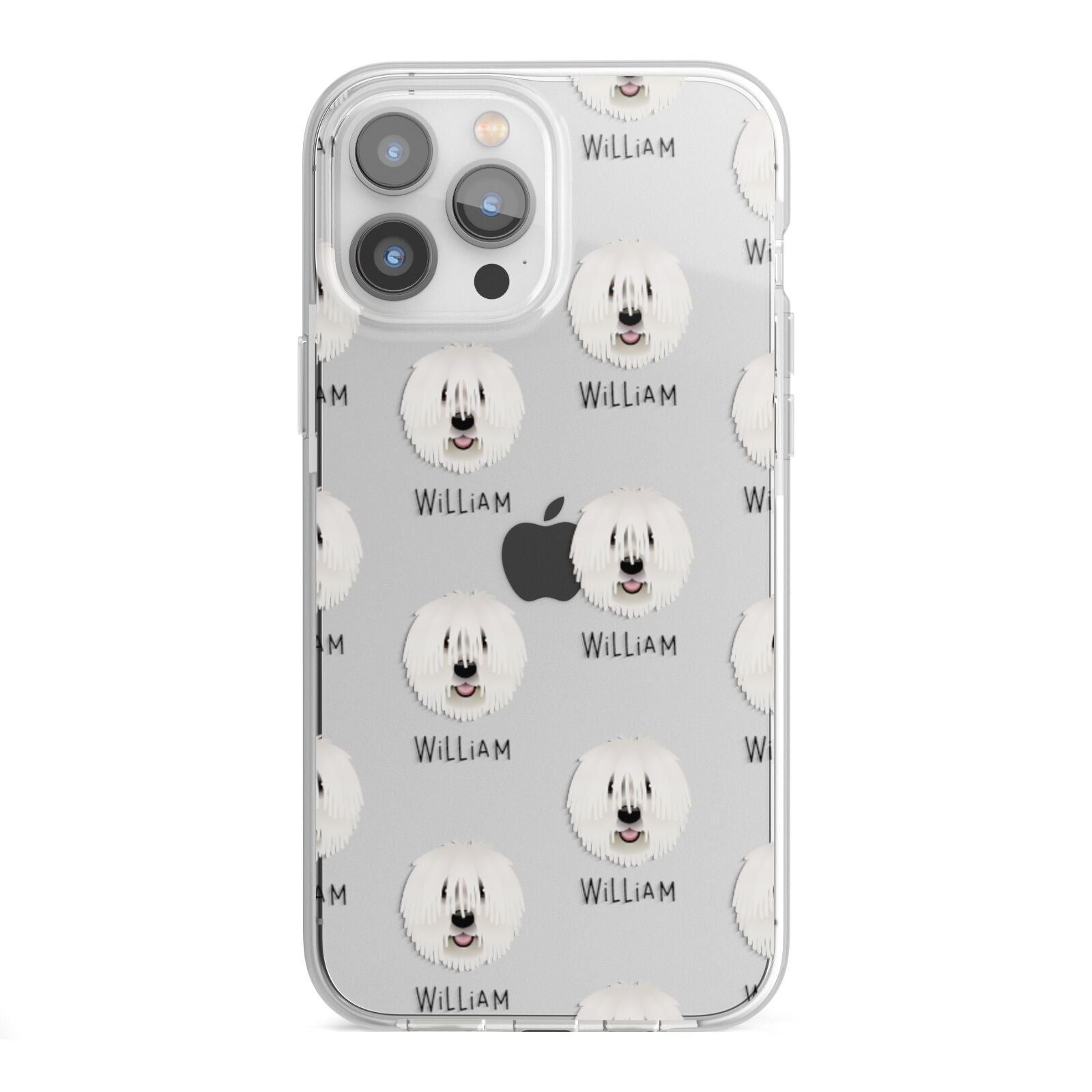 Komondor Icon with Name iPhone 13 Pro Max TPU Impact Case with White Edges