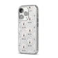 Komondor Icon with Name iPhone 14 Pro Glitter Tough Case Silver Angled Image
