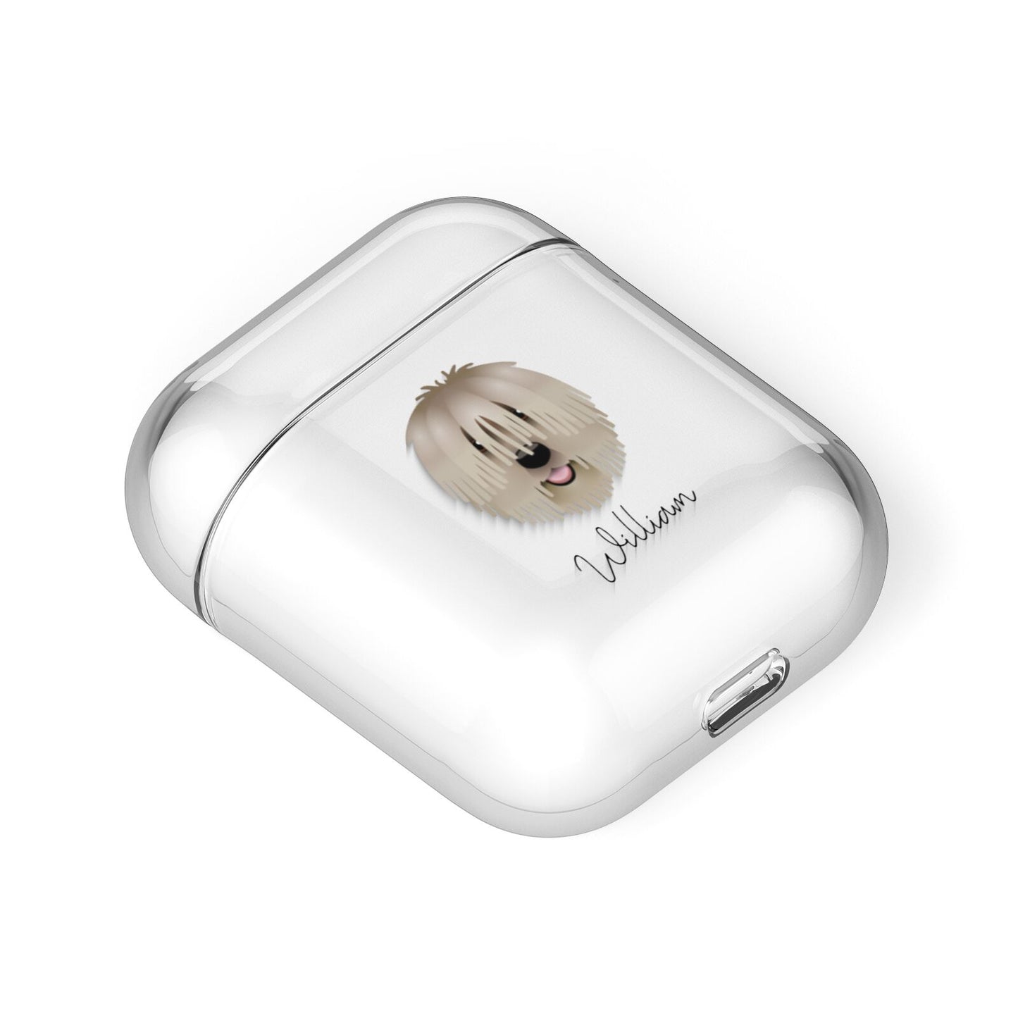 Komondor Personalised AirPods Case Laid Flat