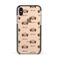 Kooikerhondje Icon with Name Apple iPhone Xs Impact Case Black Edge on Gold Phone