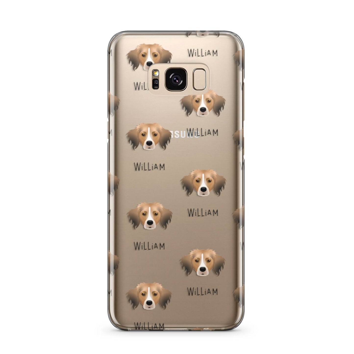 Kooikerhondje Icon with Name Samsung Galaxy S8 Plus Case