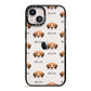 Kooikerhondje Icon with Name iPhone 13 Black Impact Case on Silver phone