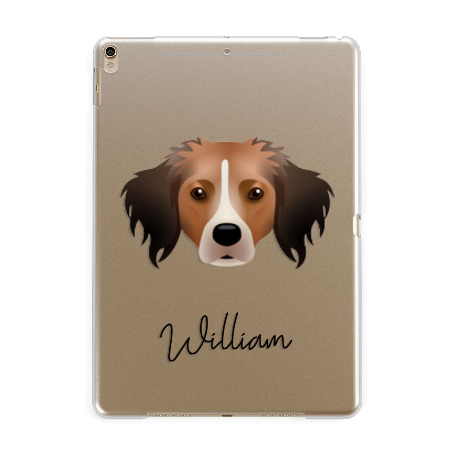 Kooikerhondje Personalised Apple iPad Gold Case