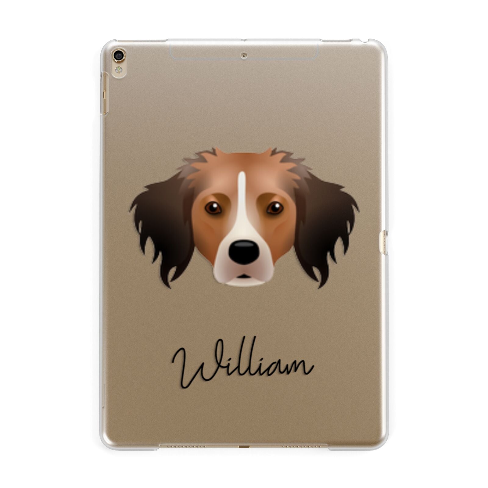 Kooikerhondje Personalised Apple iPad Gold Case