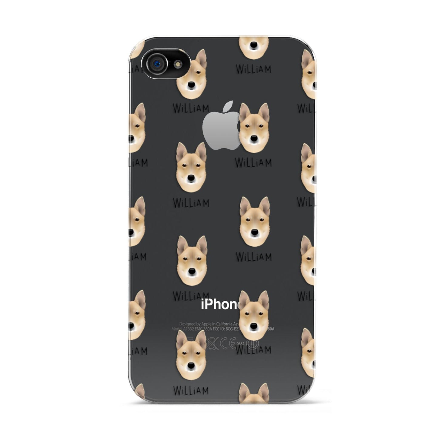 Korean Jindo Icon with Name Apple iPhone 4s Case