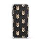 Korean Jindo Icon with Name Apple iPhone Xs Max Impact Case White Edge on Black Phone