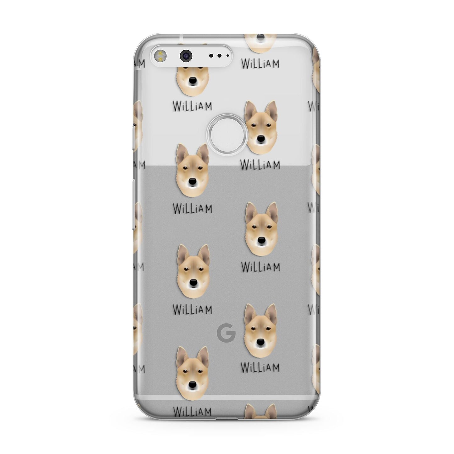 Korean Jindo Icon with Name Google Pixel Case
