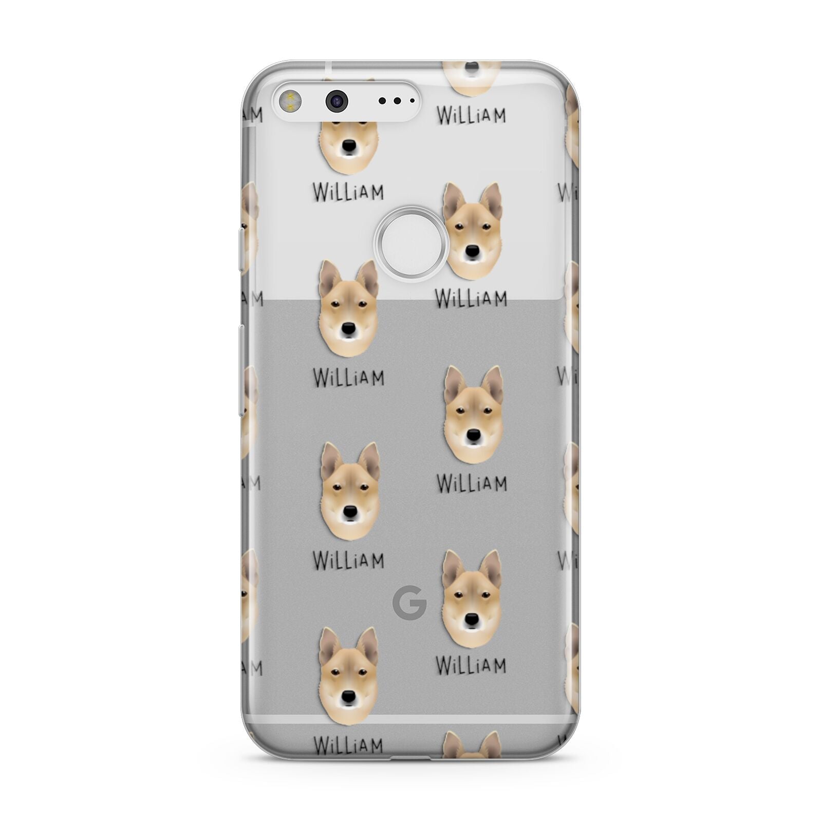 Korean Jindo Icon with Name Google Pixel Case