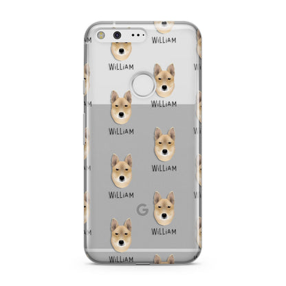 Korean Jindo Icon with Name Google Pixel Case