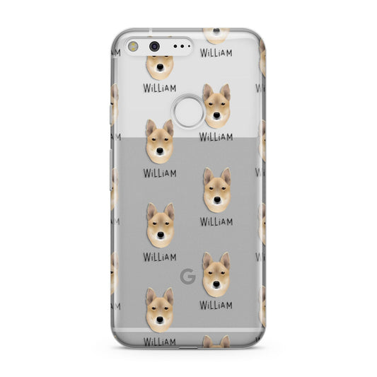 Korean Jindo Icon with Name Google Pixel Case