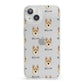 Korean Jindo Icon with Name iPhone 13 Clear Bumper Case