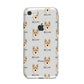 Korean Jindo Icon with Name iPhone 8 Bumper Case on Silver iPhone