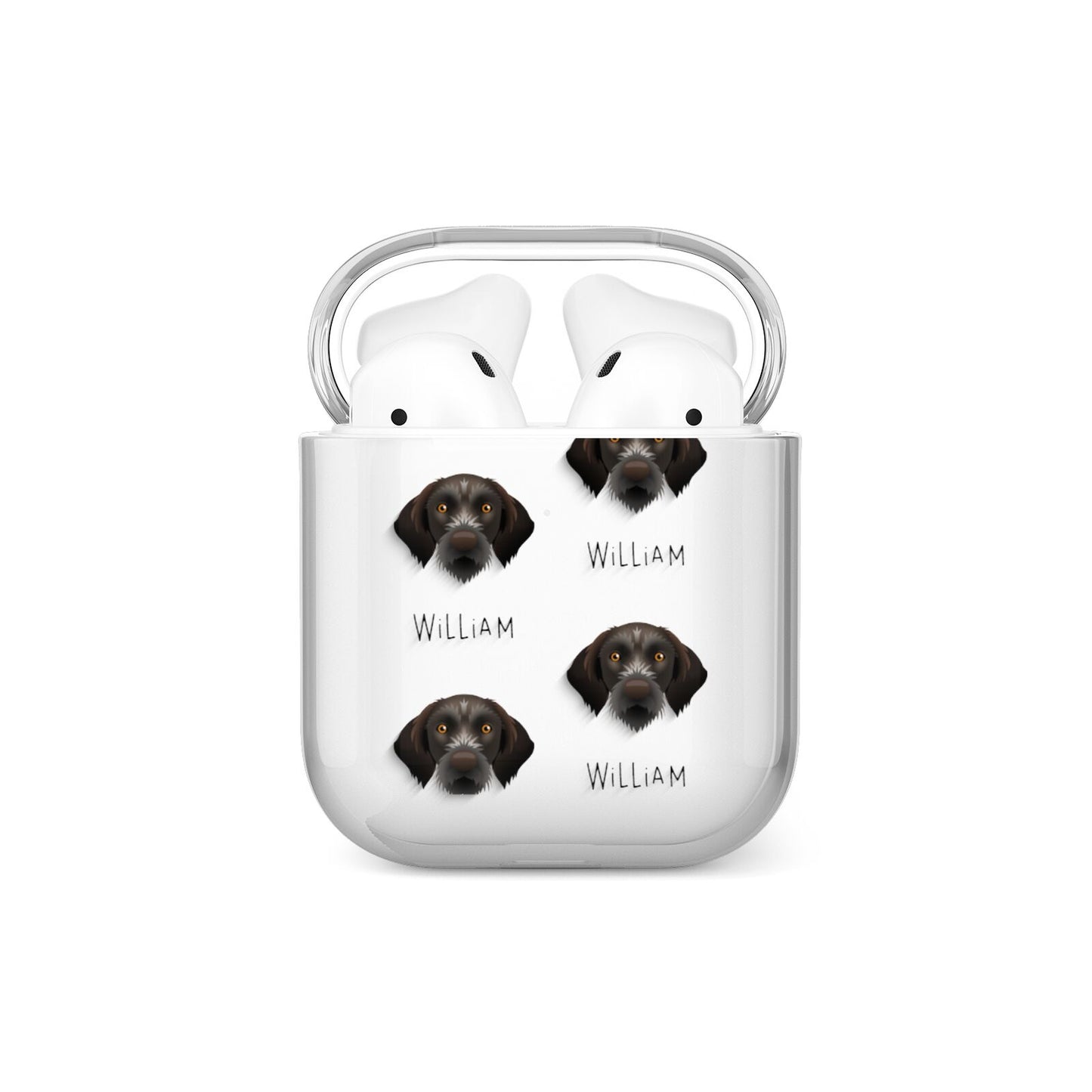 Korthals Griffon Icon with Name AirPods Case