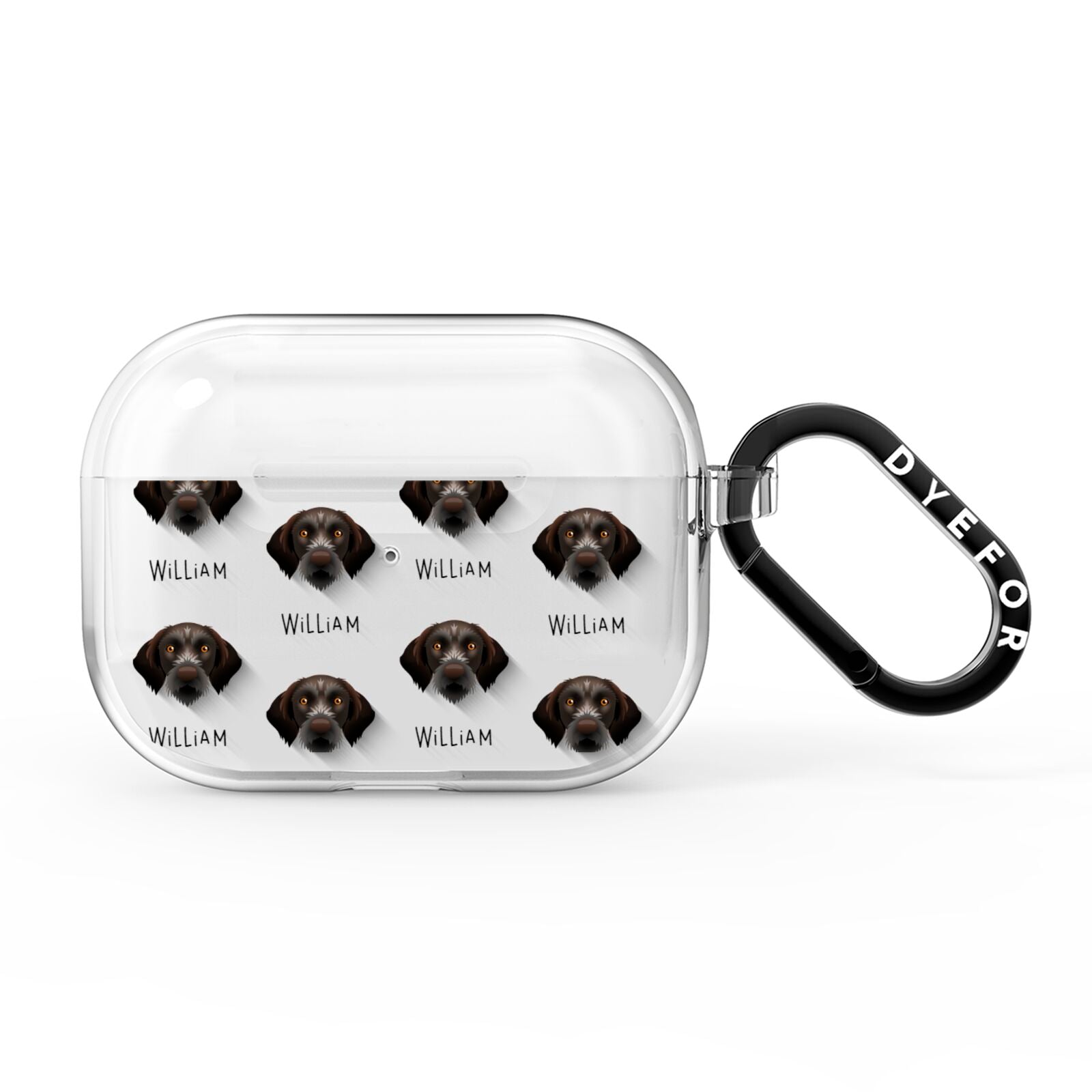 Korthals Griffon Icon with Name AirPods Pro Clear Case